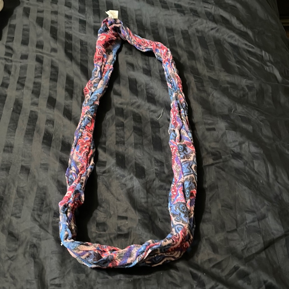 Pink and blue scarf